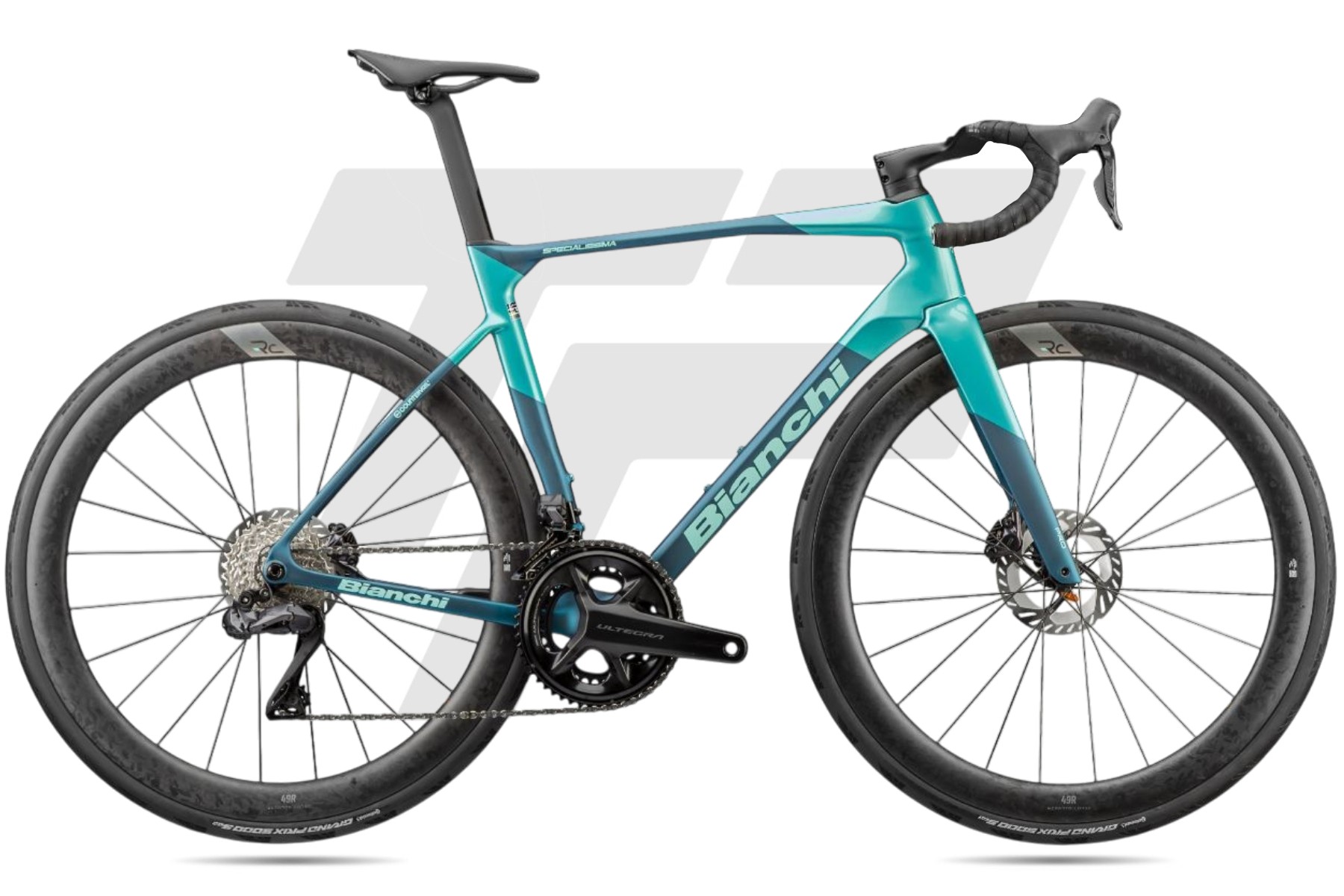 Bianchi New Specialissima Pro Sram Force eTap AXS E1 12v Power Meter Bianchi RC 49R DB 