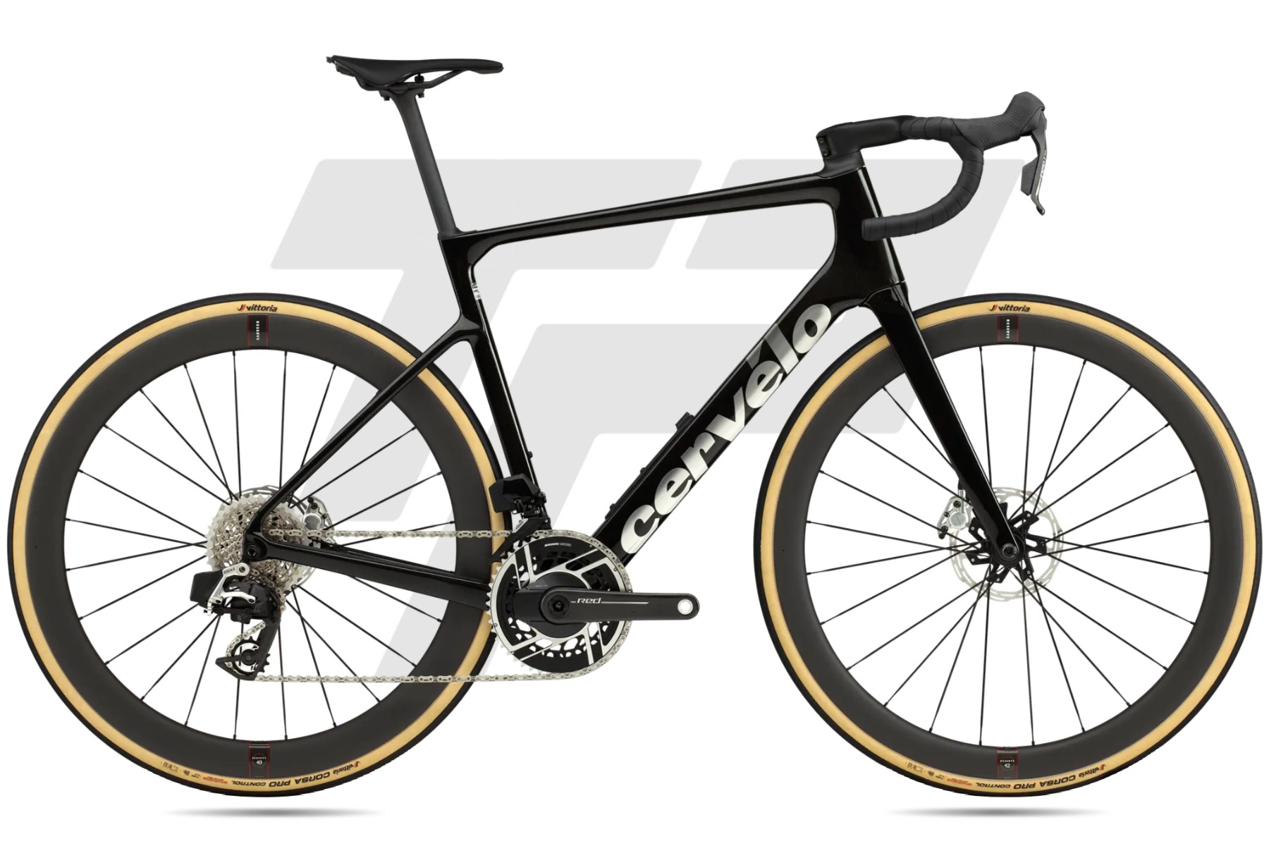 Cervélo Caledonia 5 Sram Force AXS E1 12v Power Meter Reserve 42|49 TA DB Five Black