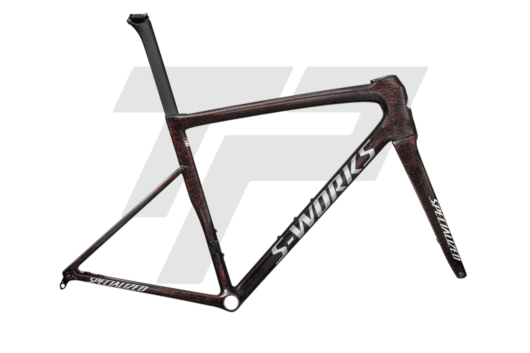 Specialized S-Works Tarmac SL8 Telaio Gloss Carbon / Red To Gold Blurred Speckle / Metallic White Silver