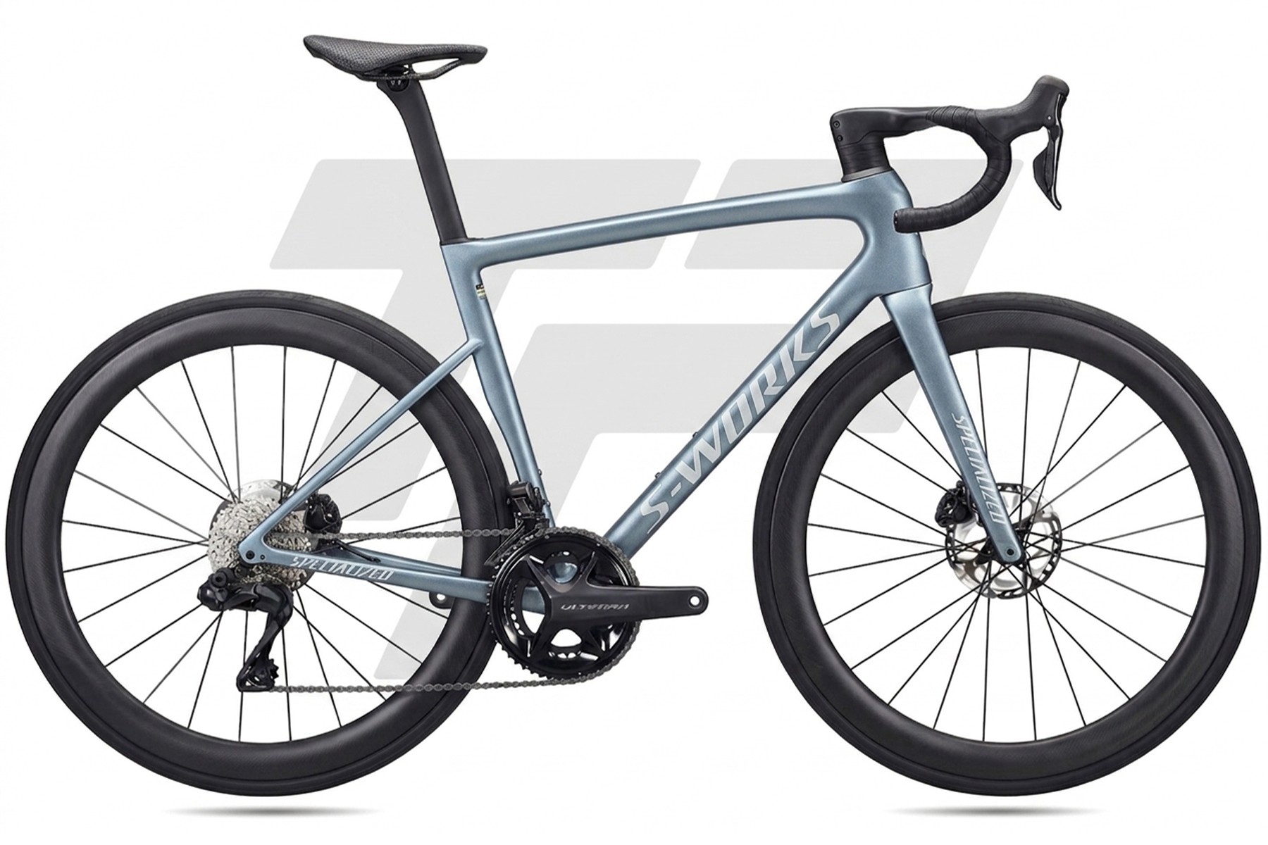 Specialized S-Works Tarmac SL8 Shimano Ultegra R8170 Di2 12v Roval C38 DB Gloss Glacial Metallic / Red To Gold Pearl / White