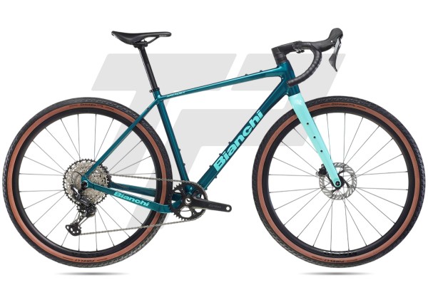 Bianchi Arcadex AL Shimano GRX RX610 12v Velomann V22G DB - U9 – Turquoise / CK16