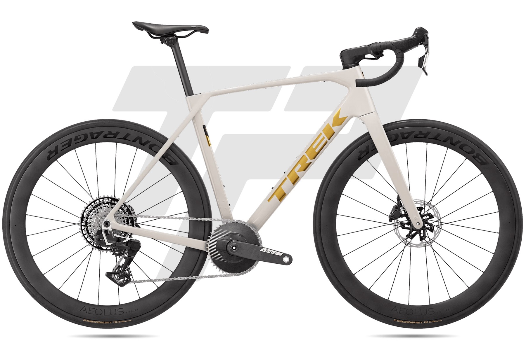 Trek Domane SL 7 Gen 5 Sram Force AXS E1 1x13 Bontrager Aeolus Pro 51 DB Buff Beige