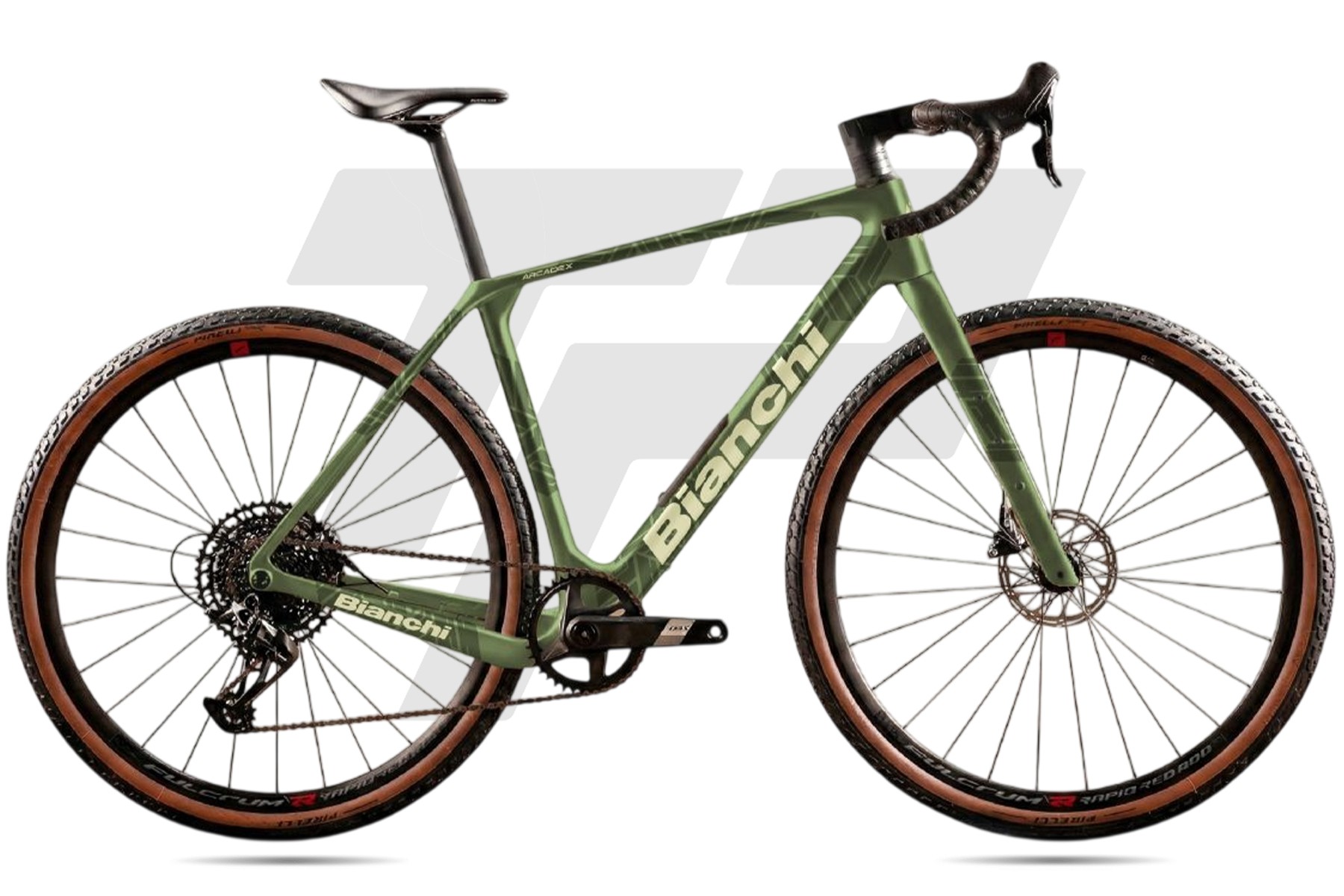 Bianchi Arcadex Comp Shimano GRX RX610 12v Velomann V24G DB XF – Verde savana: Verde scuro / Decaldo dark / Logo sabbia [Full Satin]