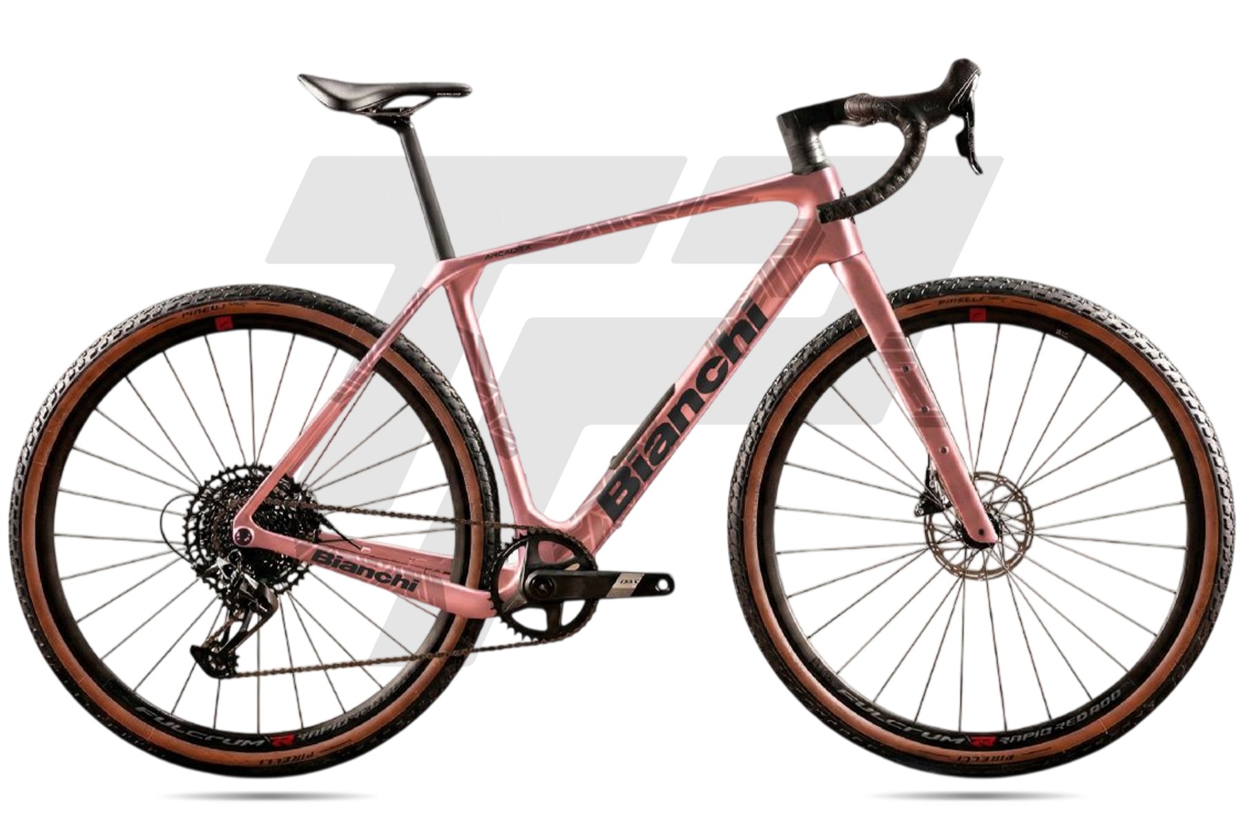 Bianchi Arcadex Comp Shimano GRX RX610 12v Velomann V24G DB XI – Rosa Cipro: Rosa Cipro / Decaldo dark / Logo nero [Full Glossy]