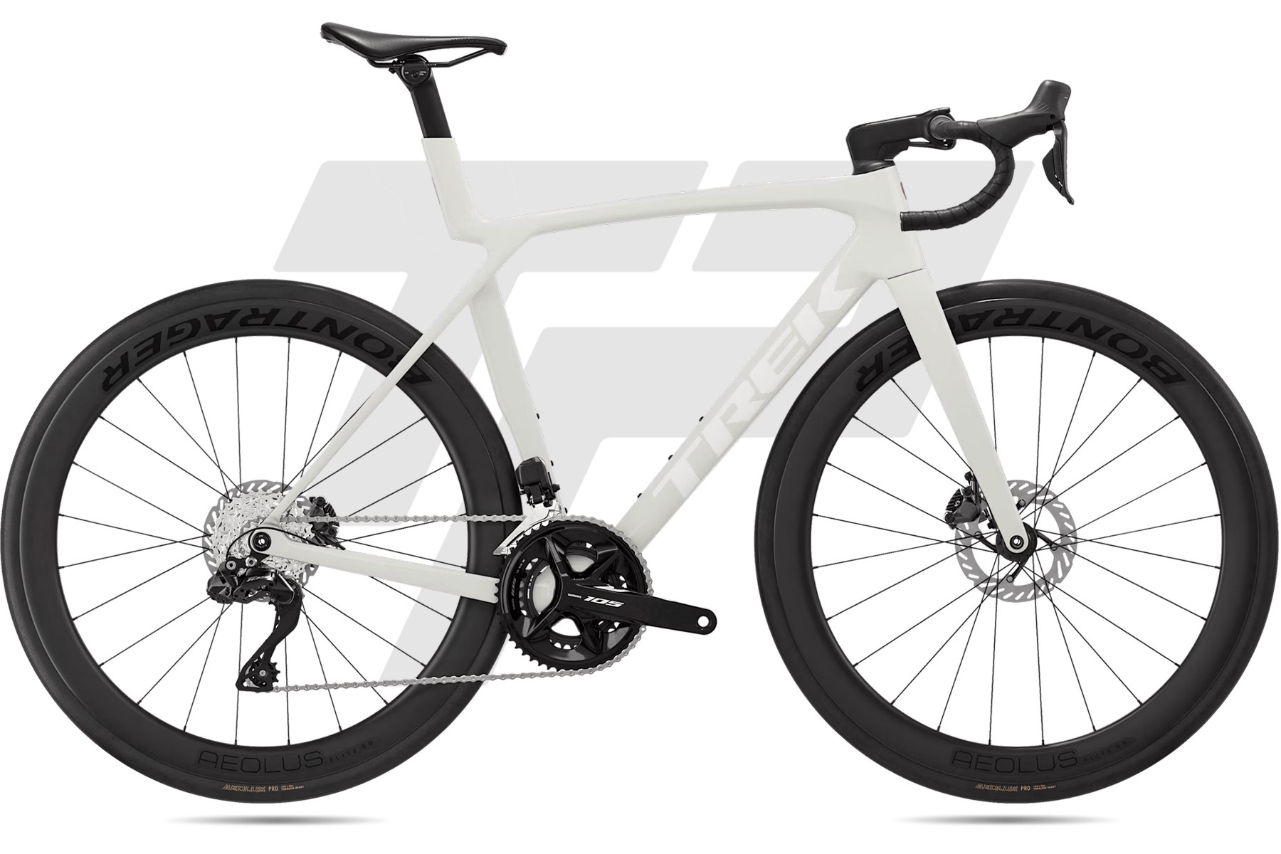 Trek Madone SL 6 Gen 8 Shimano 105 R7170 Di2 12v Bontrager Aeolus Elite 50 DB Era White
