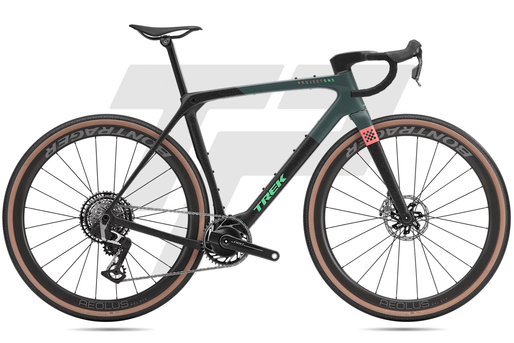 Trek Checkmate SLR 9 Sram Red AXS XPLR 13v Bontrager Aeolus RSL 37V Trek Black/Juniper Splatter