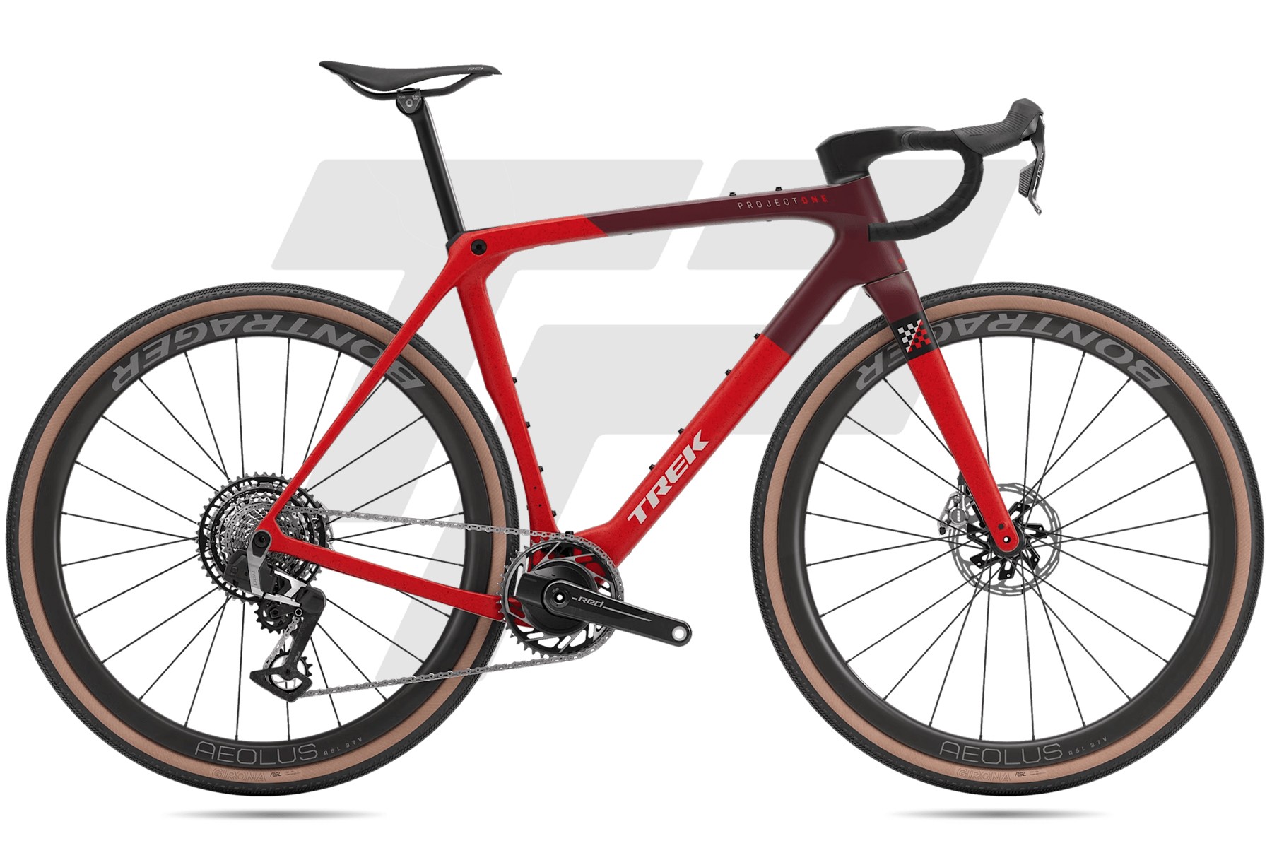 Trek Checkmate SLR 9 Sram Red AXS XPLR 13v Bontrager Aeolus RSL 37V Radioactive Red/Sedona Red