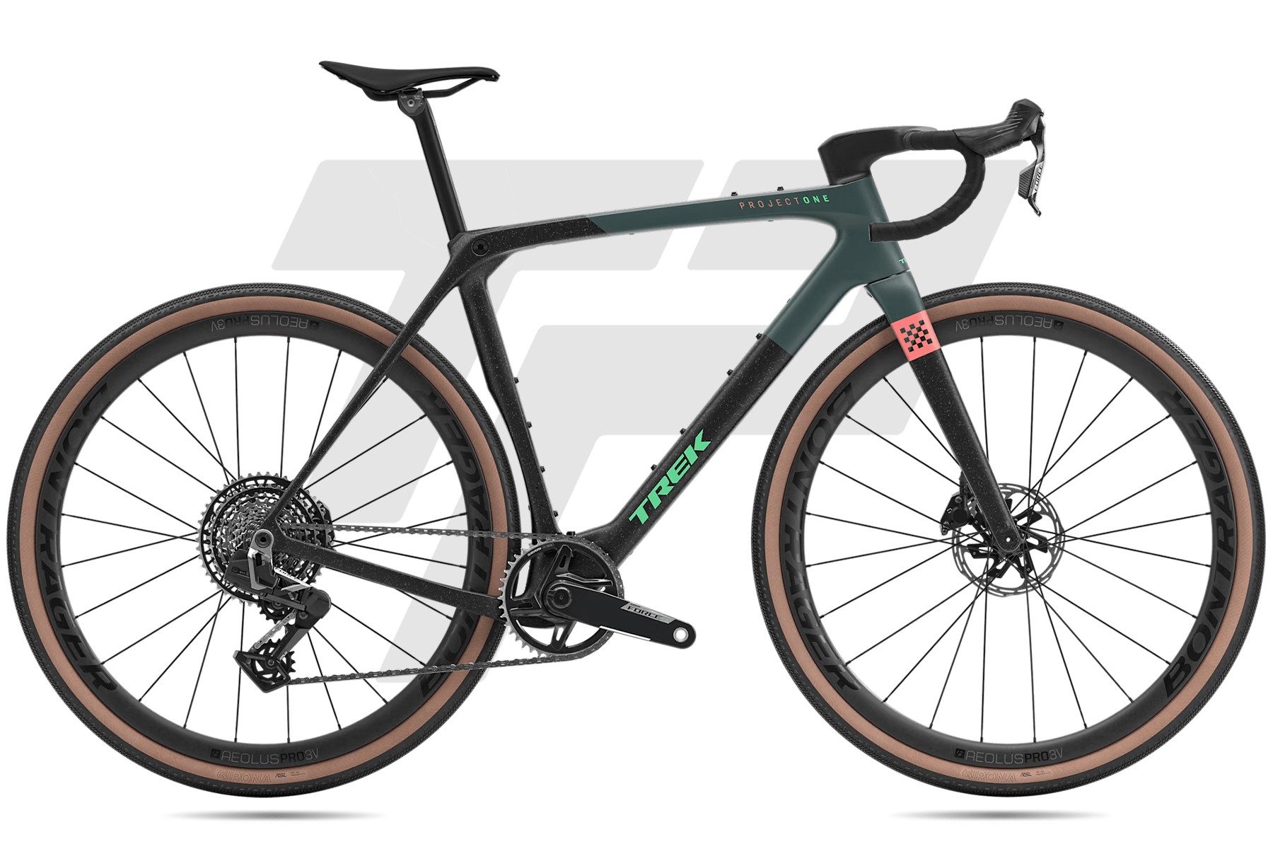 Trek Checkmate SLR 7 Sram Force AXS XPLR 13v Bontrager Aeolus Pro 3V Trek Black/Juniper Splatter