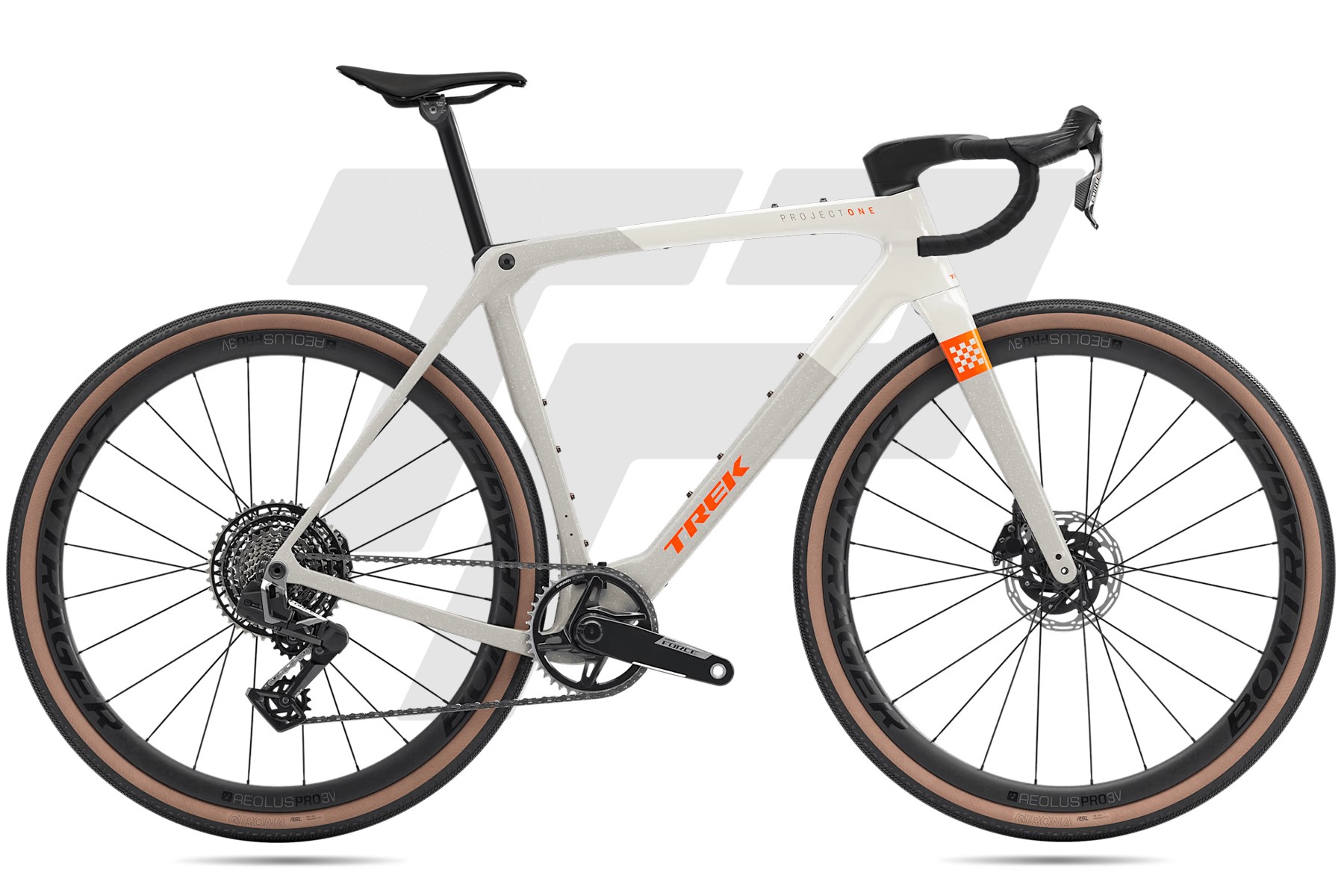 Trek Checkmate SLR 7 Sram Force AXS XPLR 13v Bontrager Aeolus Pro 3V Era White/Buff Beige