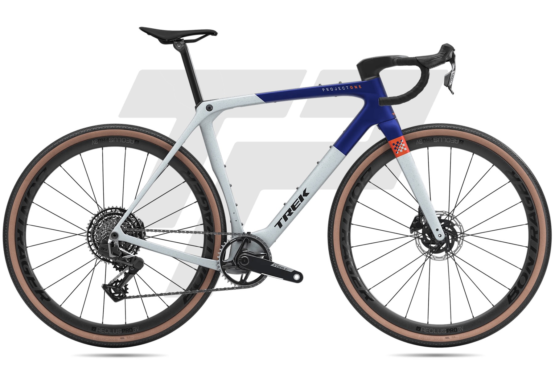 Trek Checkmate SLR 7 Sram Force AXS XPLR 13v Bontrager Aeolus Pro 3V Matte Hex Blue/Plasma Grey Pearl