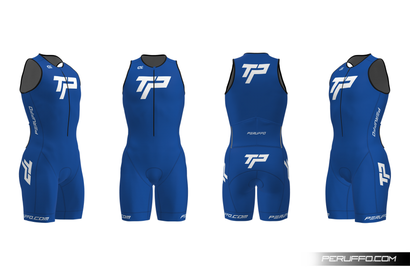 TeamPeruffo Olympic Triathlon Skinsuit Body 2022 Blu