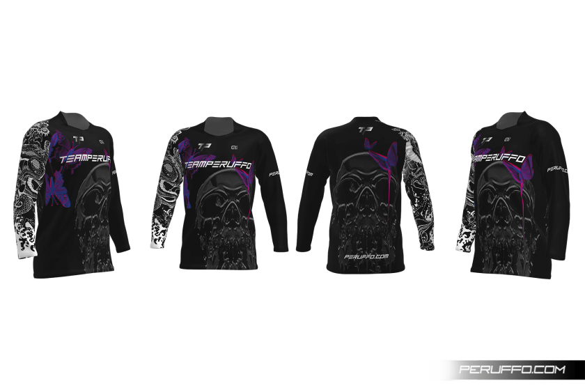 TeamPeruffo Maglia Enduro Off Road 2022 Skull