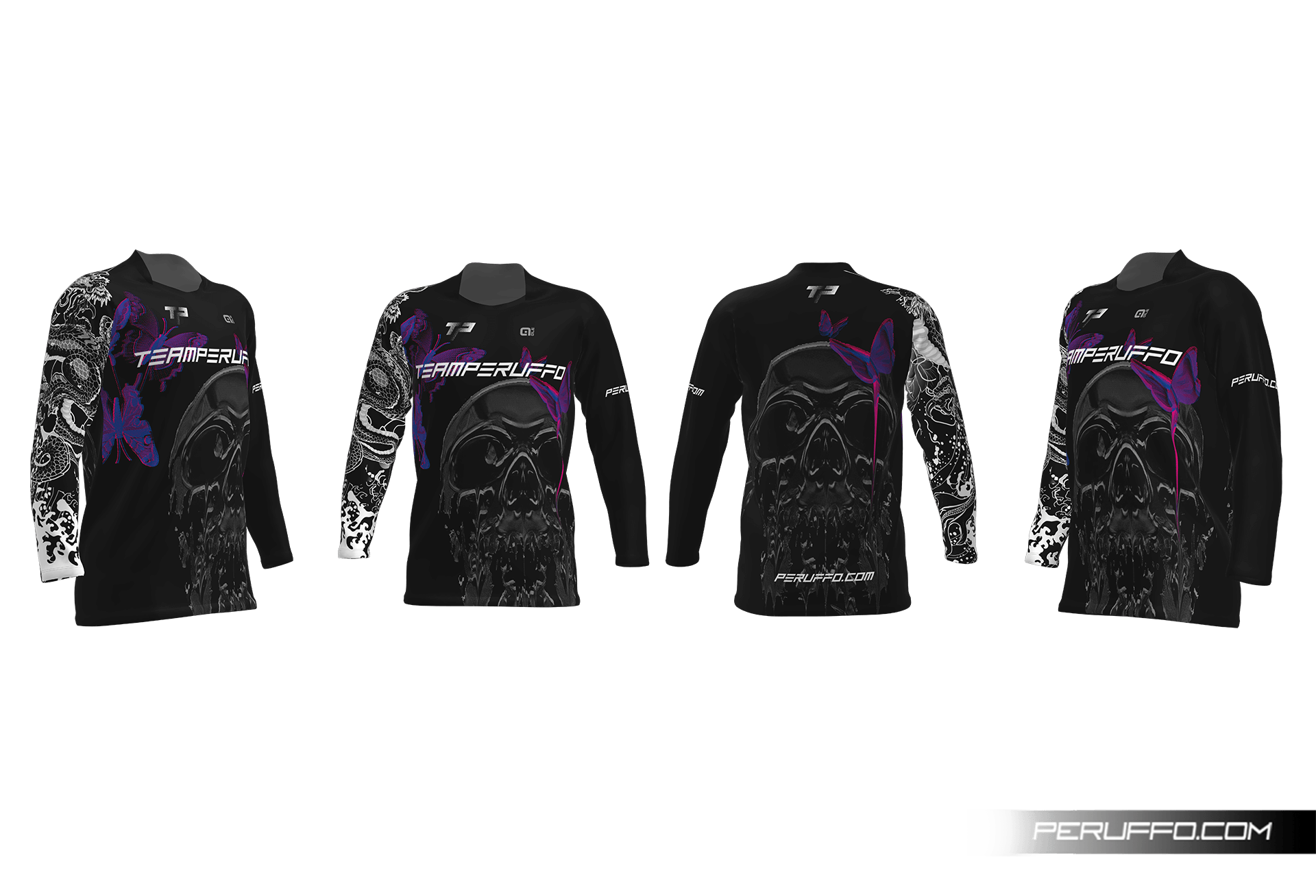 TeamPeruffo Maglia Enduro Off Road 2022 Skull