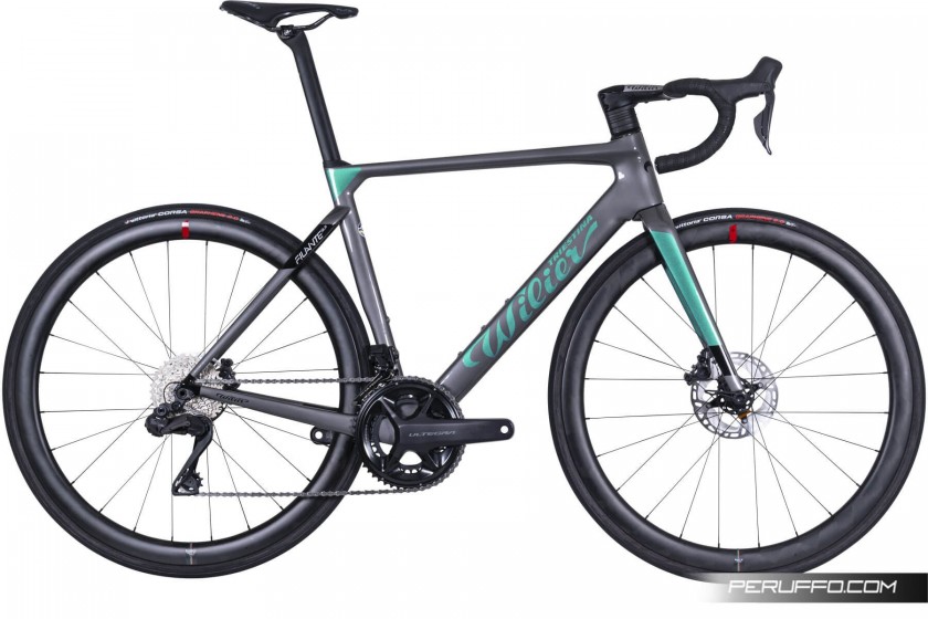 Wilier Triestina Filante SLR Shimano Ultegra R8170 Di2 12v Wilier Triestina SLR42KC DB Grey Iride Green Glossy