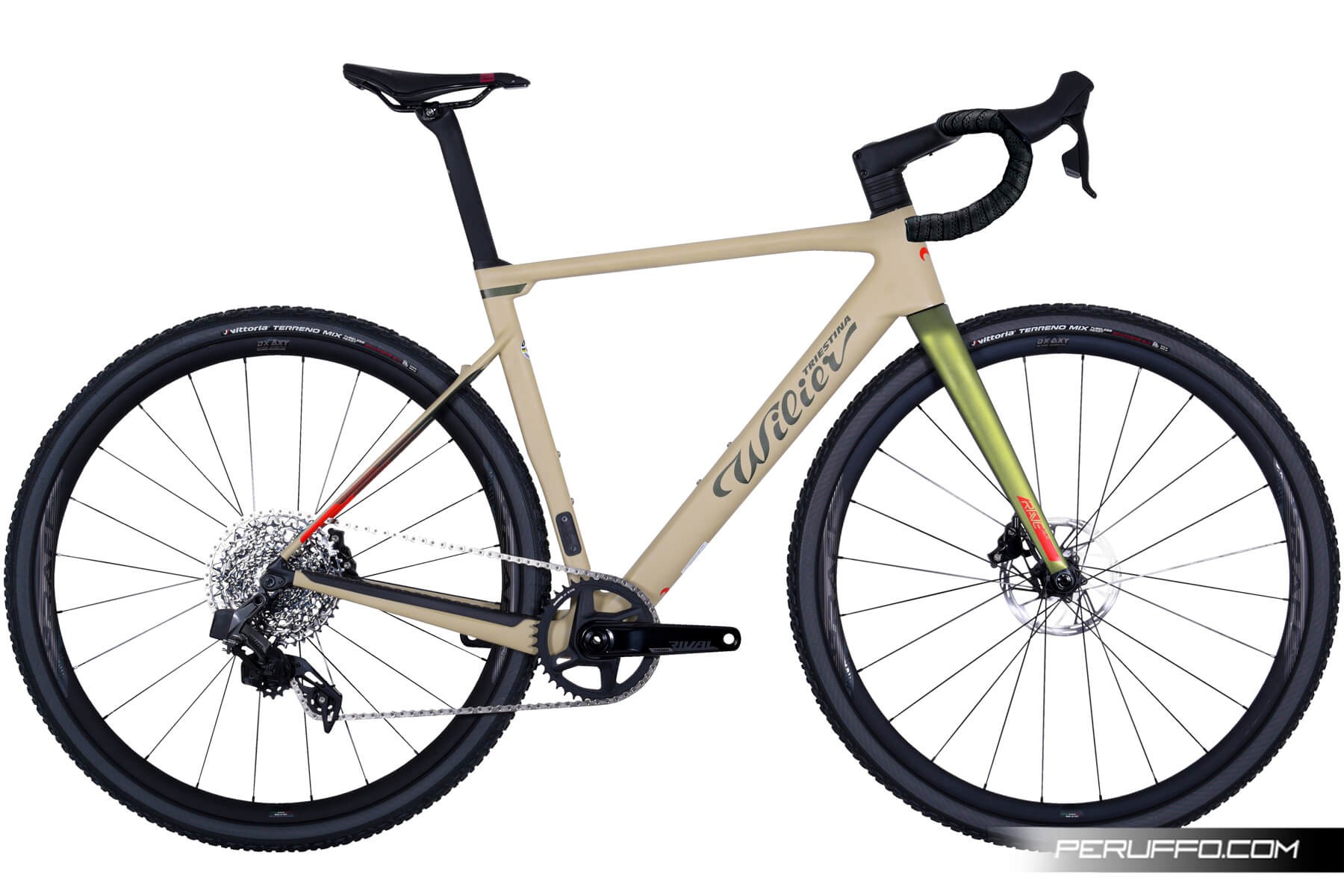 Wilier Triestina Rave SLR Sram Rival eTap AXS 12v Miche Graff Sand Green Wilier Triestina Rave SLR Sram Rival eTap AXS 12v Miche Graff Sand Green Sand Green