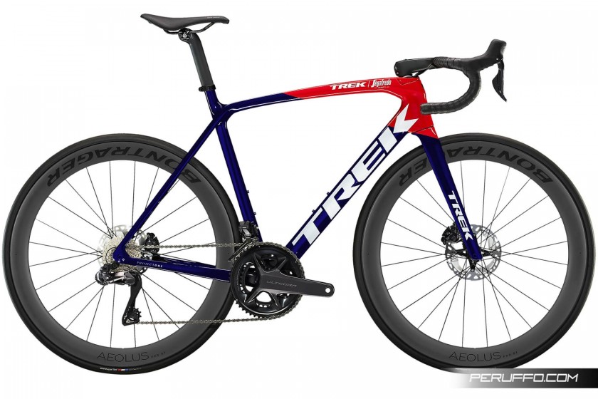 Trek Émonda SLR 7 Shimano Ultegra R8170 Di2 12v Bontrager Aeolus Pro 51 DB Navy Carbon Smoke / Viper Red