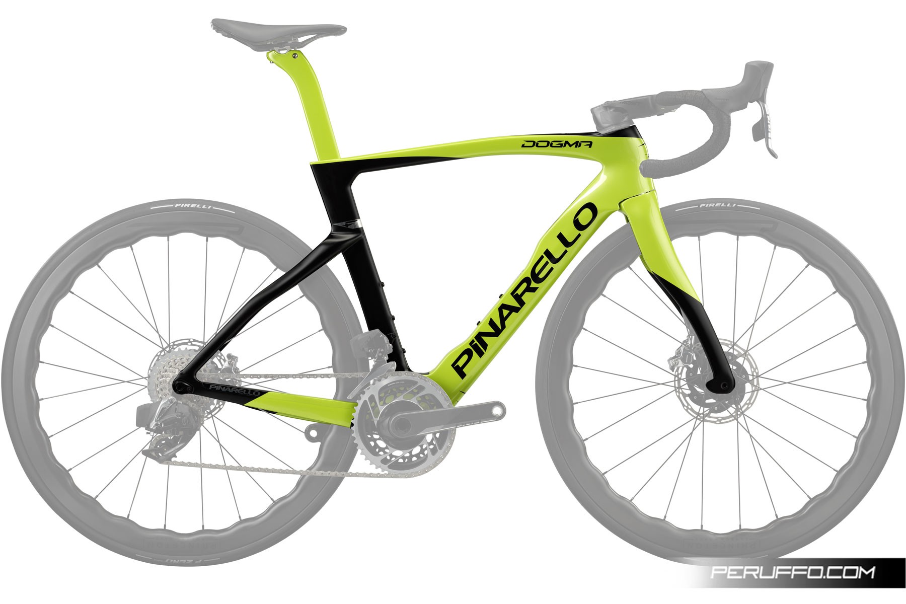 Pinarello Dogma F Disc 2023 Shimano Dura-Ace R9270 Di2 12v Speed 40 Lite DB Pinarello Dogma F Disc 2023 Shimano Dura-Ace R9270 Di2 12v Speed 40 Lite DB Electro Lime (B639)