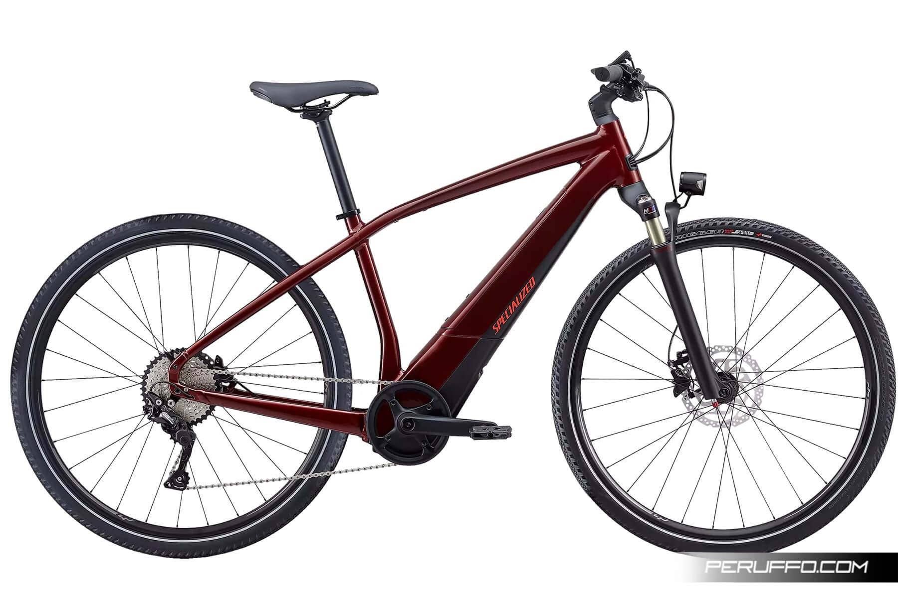 Specialized Turbo Vado 4.0 Shimano Deore M6000 10v Cremisi Metallizzato / Nero / Rosso Rocket