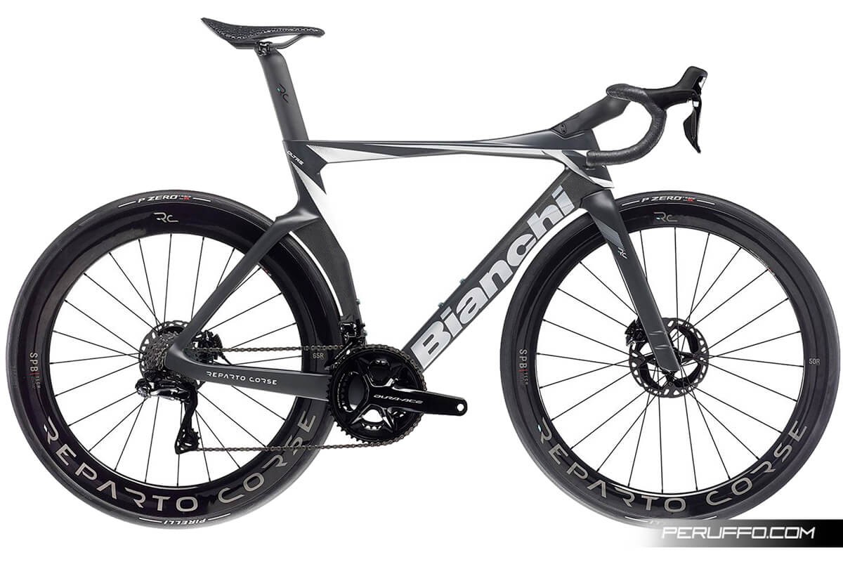 Bianchi Oltre RC Shimano Dura-Ace R9270 Di2 12v Reparto Corse Carbon SPB DB Graphite-Carbon / White-Alu Silver Full Matt