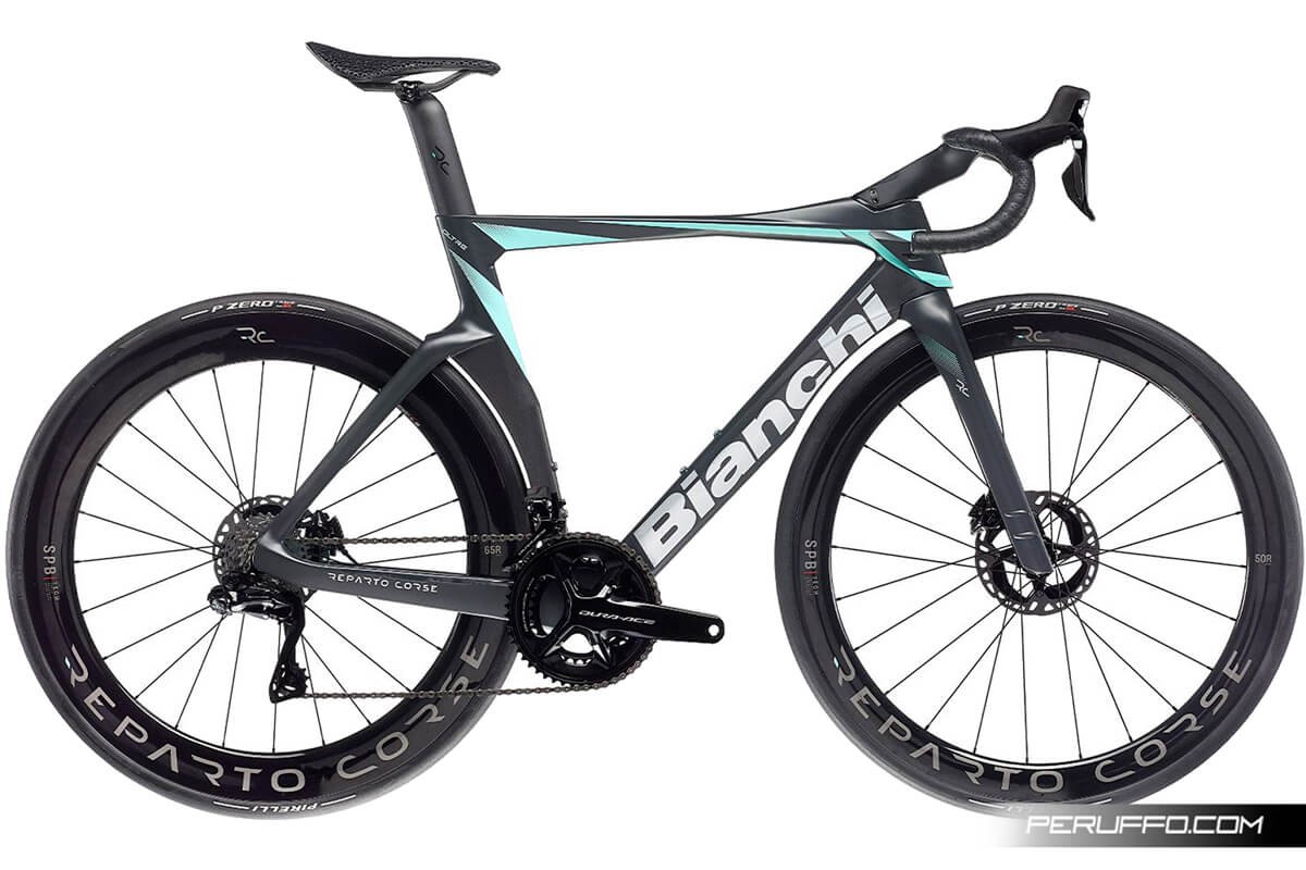 Bianchi Oltre RC Shimano Dura-Ace R9270 Di2 12v Reparto Corse Carbon SPB DB Graphite-Carbon / CK16-Alu Silver Full Matt
