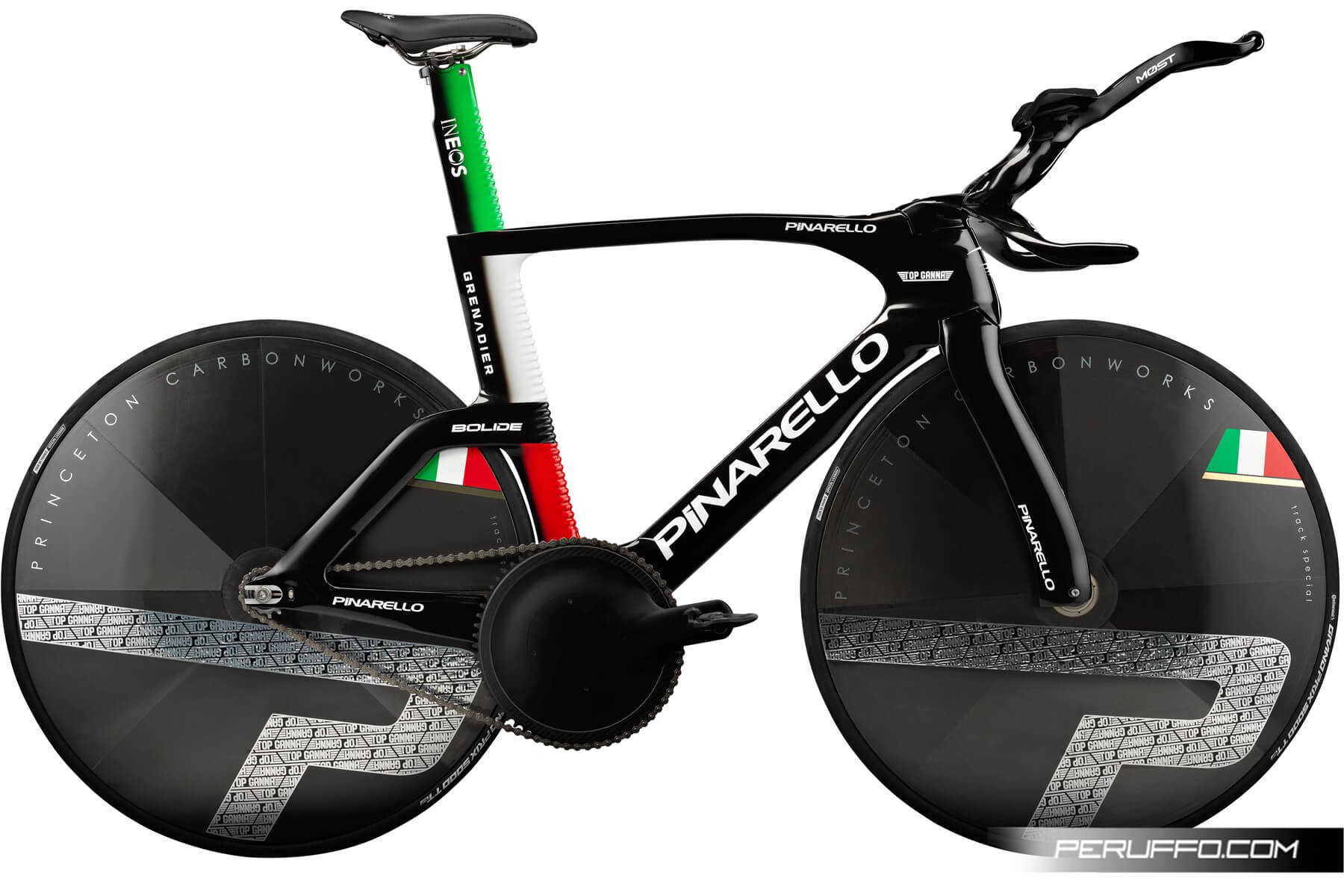 Pinarello Bolide F HR 3D Princeton Carbon Works DB Singlespeed / Hour Black