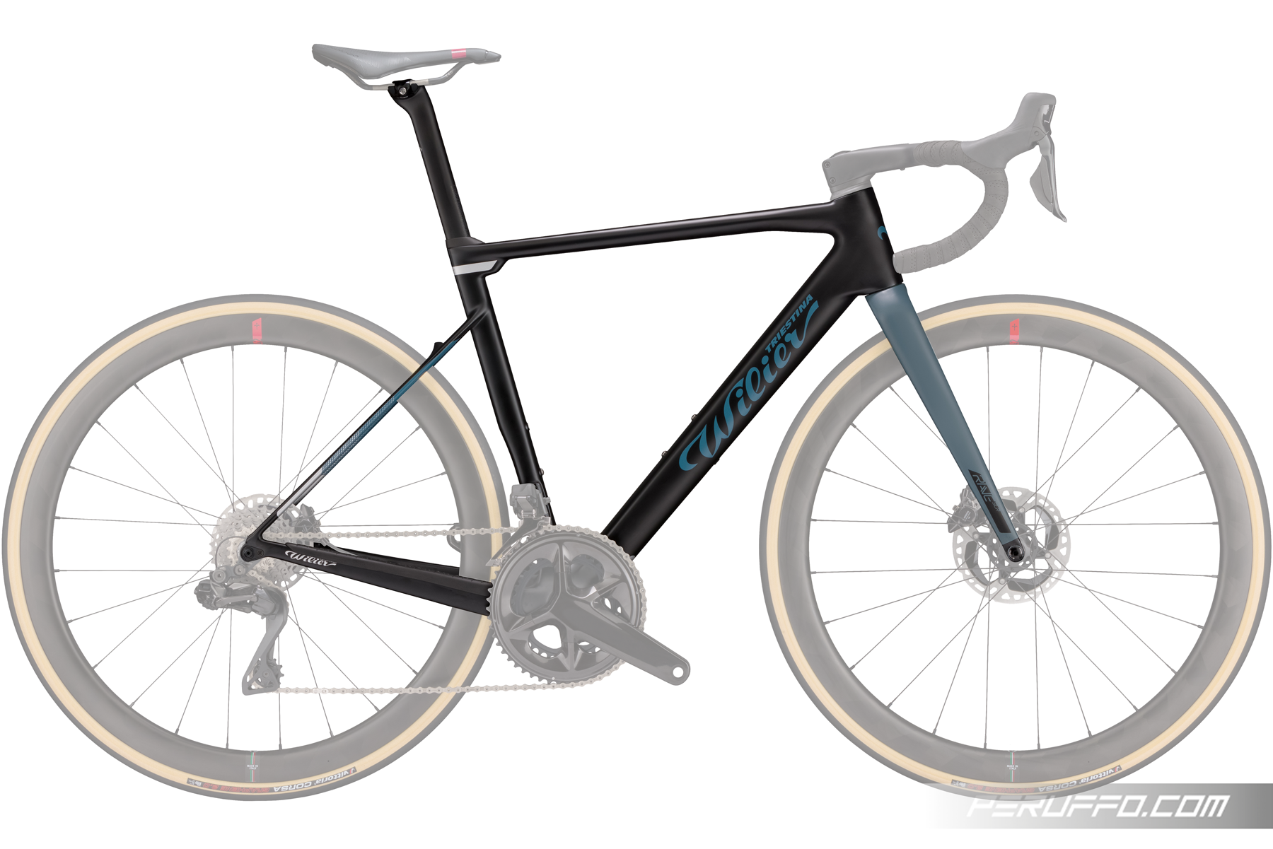 Wilier Triestina Rave SLR Sram Rival eTap AXS 12v Miche Graff Black / Grey Matt