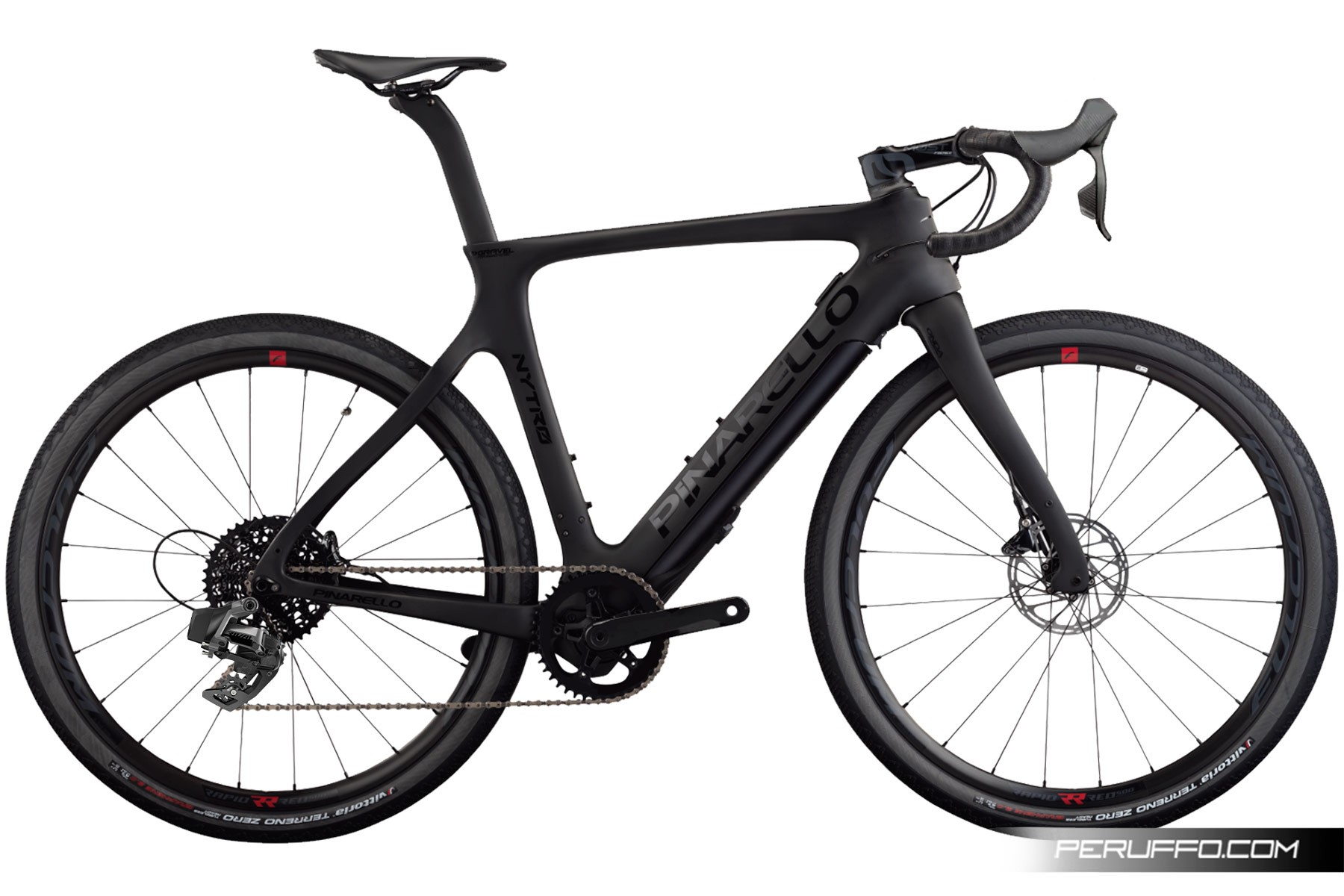Pinarello Nytro Gravel Disc Sram Rival eTap AXS 12v Fulcrum Rapid Red 500 DB Black on Black (A411)