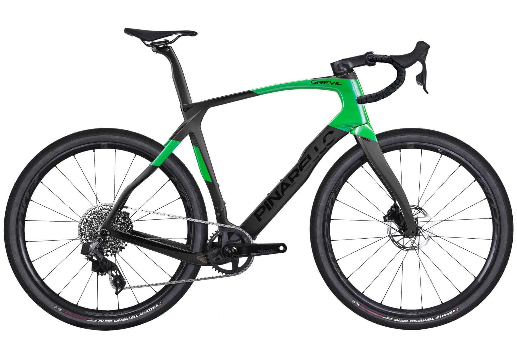 Pinarello Grevil F Sram Rival eTap AXS 12v Fulcrum Rapid Red 500 DB Radiant Aura (B302) Pinarello Grevil F Sram Rival eTap AXS 12v Fulcrum Rapid Red 500 DB Iceland Black (B301) Radiant Aura (B302)