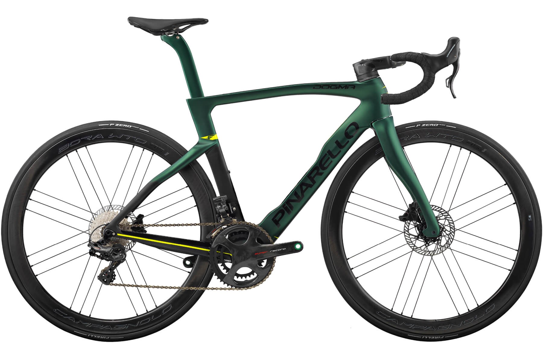 Pinarello Dogma F Disc Campagnolo Super Record EPS 12v Campagnolo Bora WTO 45 DB Racing Green Anniversay (B029) Pinarello Dogma F Disc Campagnolo Super Record EPS 12v Campagnolo Bora WTO 45 DB Racing Green Anniversay (B029) Racing Green Anniversay (B029)
